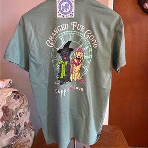 Puppie Love 'Changed Wicked Fur Good' Graphic Tee - Sage Green